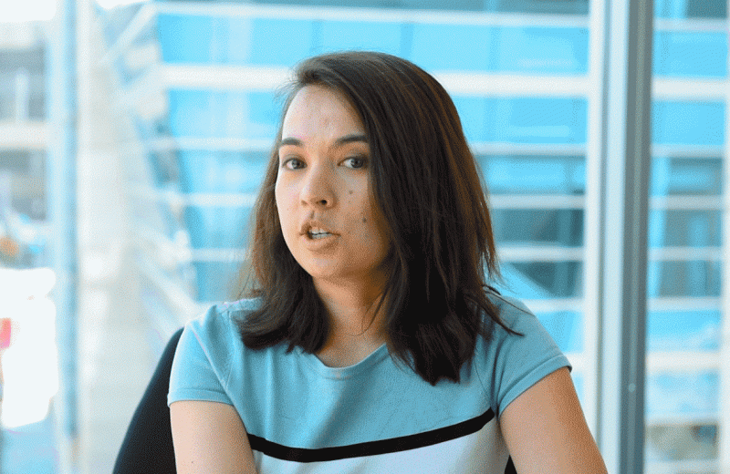 animated GIF of Sierra Lear speaking